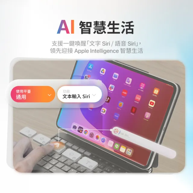 【eiP】Hyperkeys 智定義 iPad 鍵盤 (注音版 原廠保固/Air11/Air13/Air5/Pro11/Pro13/M4/M5)