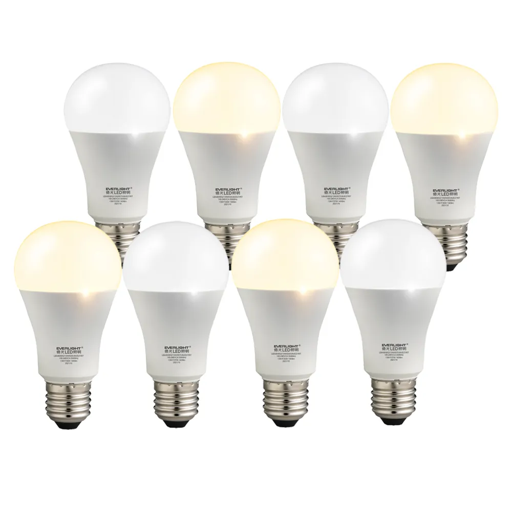 【Everlight 億光】8入組 13W二代高光效 LED燈泡 全電壓 球泡燈(白光/黃光/自然光)