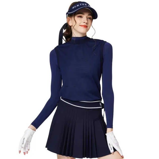【BLKTEE GOLF】網孔假兩件防曬冰絲袖套衣 (高爾夫女上衣 高爾夫防曬衣 golf球衫)