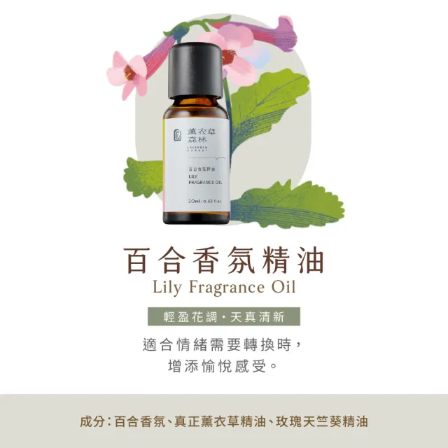 【LAVENDER FOREST 薰衣草森林】香氛精油2.0 20ml(5種可選)