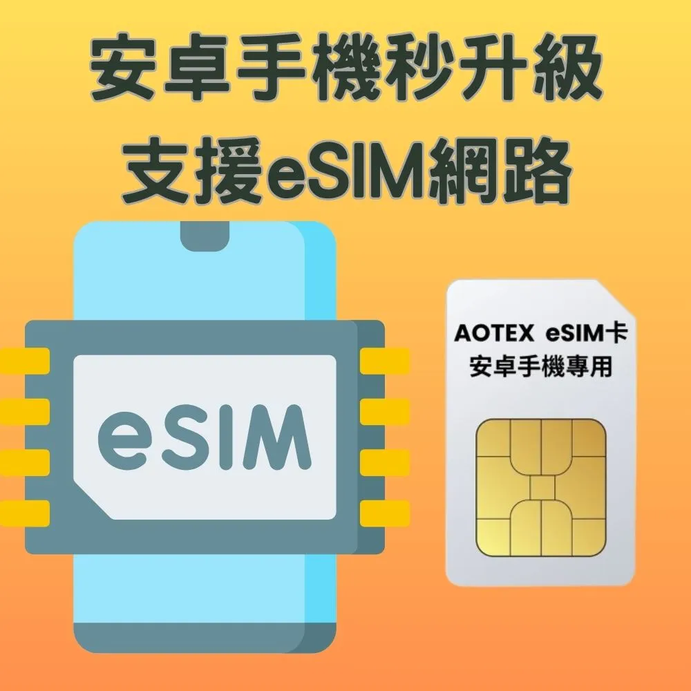 【AOTEX 奧特克斯】eSIM卡 安卓手機專用 eSIM轉換卡(舊手機升級eSIM功能 支援全球eSIM網路系統)