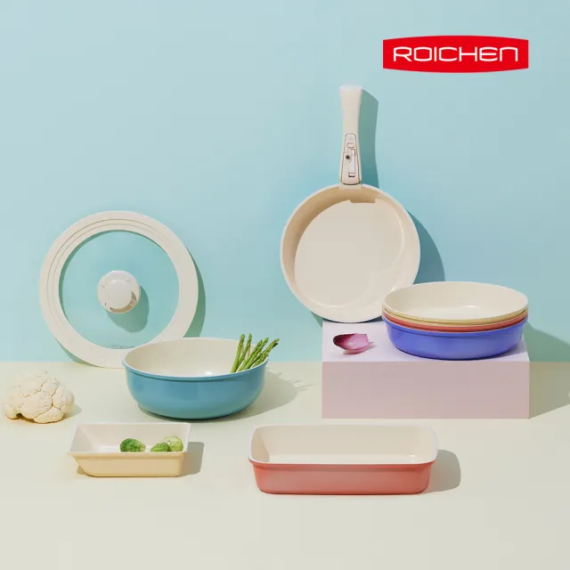【Roichen】韓國製 28cm深炒鍋 不含把手(IH爐 全火源適用 露營 輕量鍋陶瓷塗層不沾鍋)