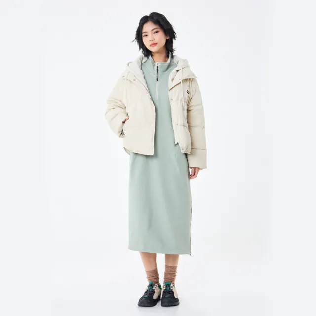 【5th STREET】雙11 女裝 羽絨外套 連帽外套 米白(510633)