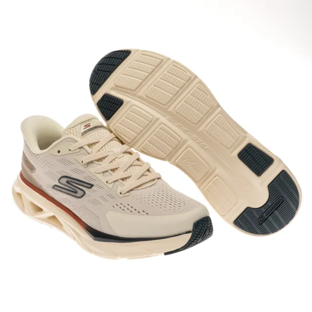 【SKECHERS】男鞋 慢跑系列 慢跑鞋 瞬穿舒適科技 GO RUN GLIDE-STEP VORTEX (221040NAT)