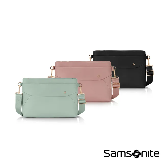 【Samsonite 新秀麗】VALERIE 時尚商務多功能輕量斜肩包/斜背包/女包/側背包/單肩包/肩背包(多色可選)