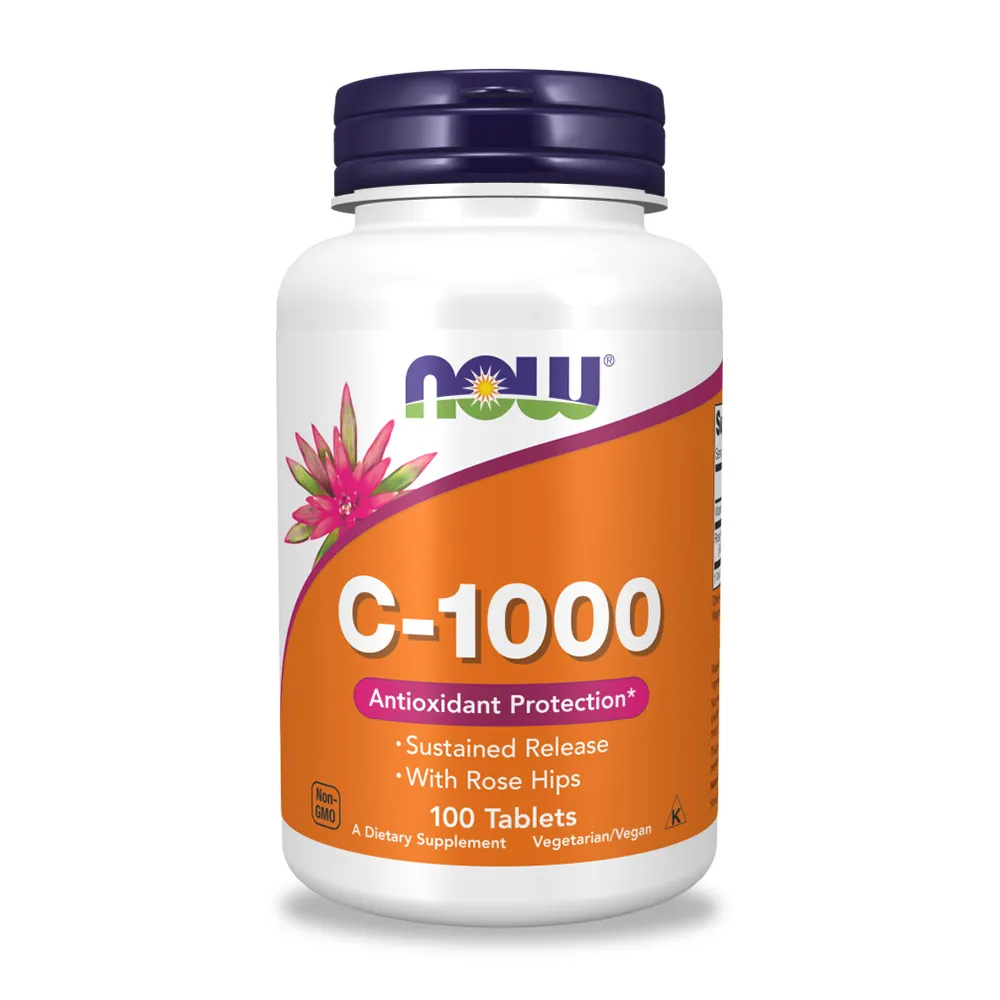 【NOW Foods】維生素C1000緩釋錠3瓶組(100錠/瓶)
