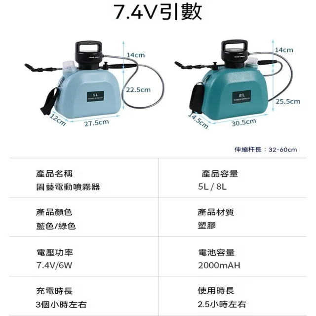 【AnDa 安達】8L電動噴霧器澆花消毒噴灑專用噴壺家用園藝打藥澆水噴霧器噴槍