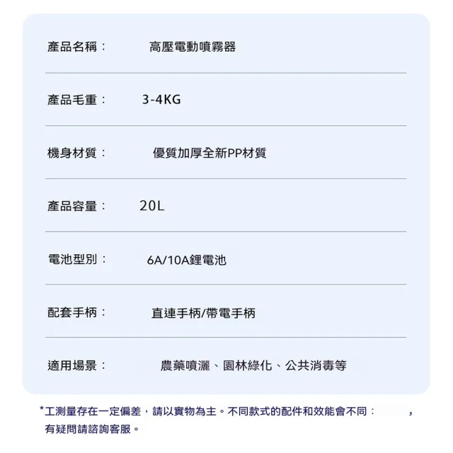 【AnDa 安達】電動高壓農藥噴霧器殺蟲打藥機新款農用新型電動噴霧器新款 贈5個噴頭