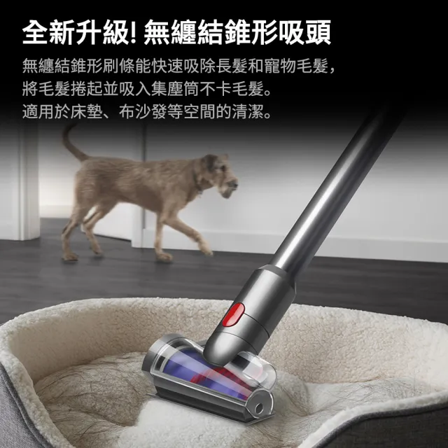 【dyson 戴森】V12 SV46 Detect Slim Fluffy Total Clean 強勁輕量智慧無線吸塵器 MO獨家升級版 (雙主吸頭)