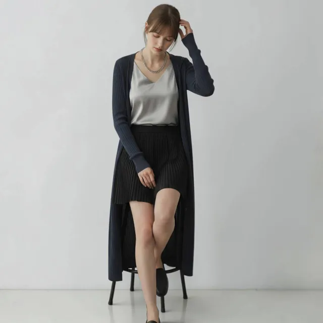 HANA DOGE ハナ・ドーゲ日系無印風不敗款百搭針織長版罩衫外套(可多種搭配)