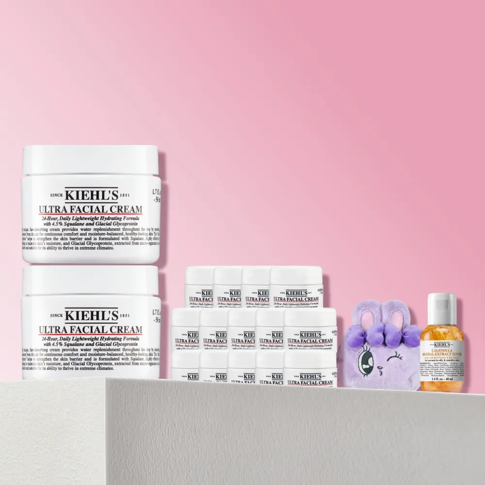 【Kiehl’s 契爾氏】官方直營 冰河醣蛋白舒敏修護保濕霜50ml雙入組(Kiehl’s)