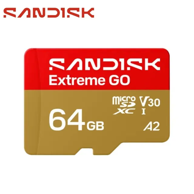 【SanDisk 晟碟】〔全新版〕64GB Extreme GO microSDXC 4K U3 記憶卡 (讀取170MB/s 原廠永久保固)