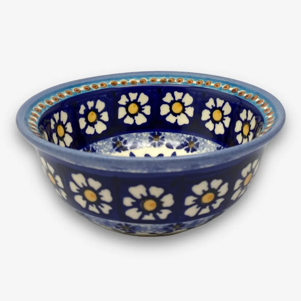 【波蘭陶】SOLO歐洲家居 正版原裝 波蘭原廠手繪 Wiza 14CM 飯碗 小碗 點心碗 早餐碗 藍洋柑橘系列