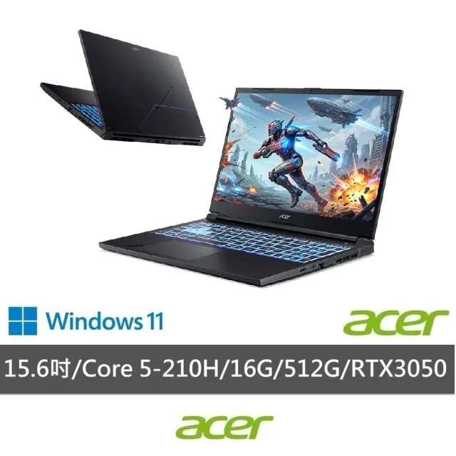 【Acer】獨家送羅技鼠★15.6吋Core 5效能電競筆電(Aspire 7/A715-59G-55LN/Core 5-210H/16G/512G/RTX3050)