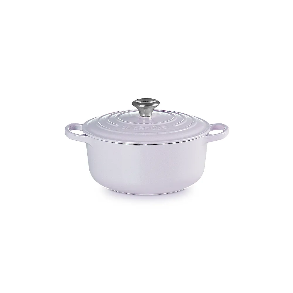 【Le Creuset】典藏琺瑯鑄鐵鍋圓鍋 20 cm(柔粉紫)