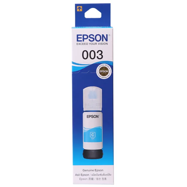 【EPSON】官方直營 003 藍色墨水瓶 65ml(T00V200)(L1210/L3210/L3216/L3550/L3556/L3560/L5290/L5296/L5590