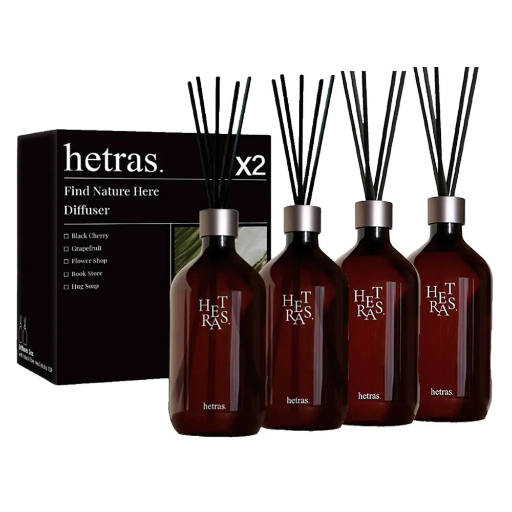 【HETRAS】首席調香師擴香 500ml 2入組x2(GD 擴香 香氛 空間香氛 室內香氛/送禮推薦))