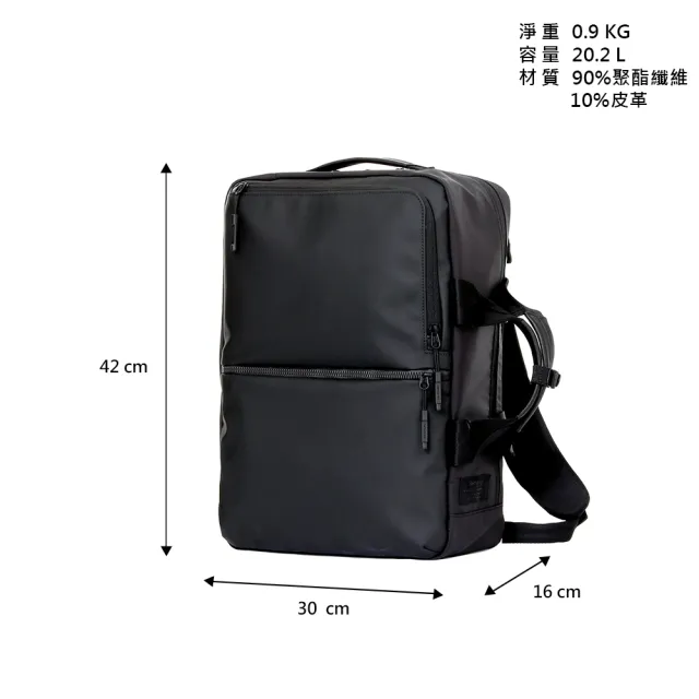 【Samsonite 新秀麗】SUB-LIM 商務防水防刮面料背提兩用筆電後背包/電腦包/手提包/公事包15.5吋(多色可選)