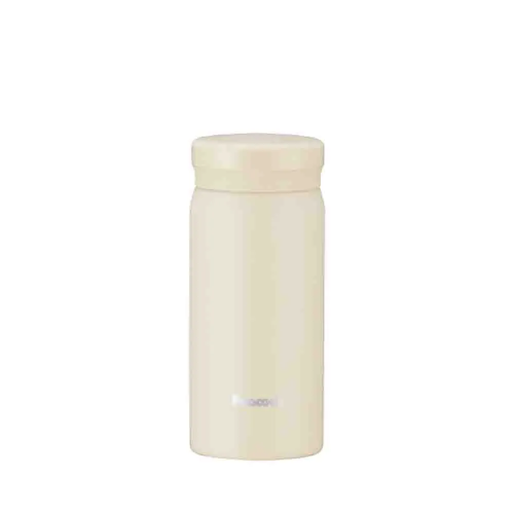 【Peacock 日本孔雀】小資族 超輕量隨身不鏽鋼 保冷保溫杯200ML-米白(迷你杯)