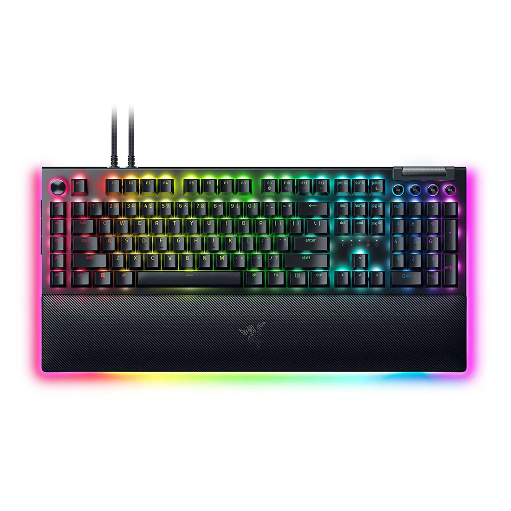 【Razer 雷蛇】BlackWidow V4 Pro  黑寡婦綠軸蜘幻彩版有線機械式RGB鍵盤(RZ03-04681600-R3T1)