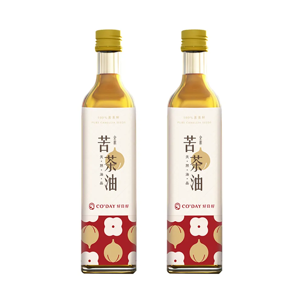 【梅山茶油合作社】好日籽苦茶油500ml二入組(可生飲/CODAY好日籽)