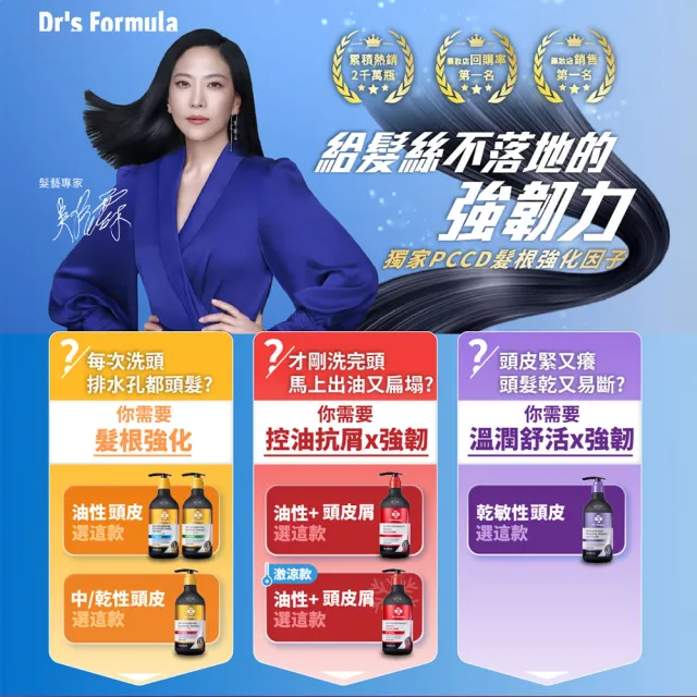 【Dr’s Formula 台塑生醫】三代洗髮精800g 獨家加大版 三入組(4款任選/頭皮守護瓶/官方直營)