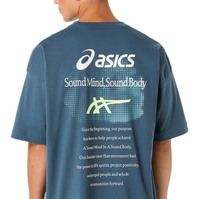 【asics 亞瑟士】短袖上衣 男 訓練 慢跑 藍 2031F934-400