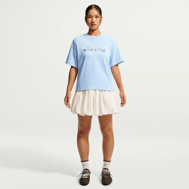 【NIKE 耐吉】短袖上衣 女 T恤 寬鬆 AS W NSW SS TEE BOXY 藍 IW1213-407