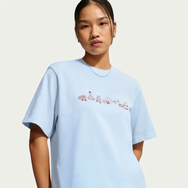 【NIKE 耐吉】短袖上衣 女 T恤 寬鬆 AS W NSW SS TEE BOXY 藍 IW1213-407