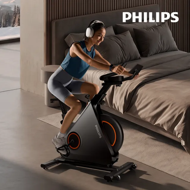 【Philips 飛利浦】FIT3104B3 飛利浦智發電訓練單車-小野馬Pro(32段阻力/人體工學3D座墊/免插電/包覆飛輪)