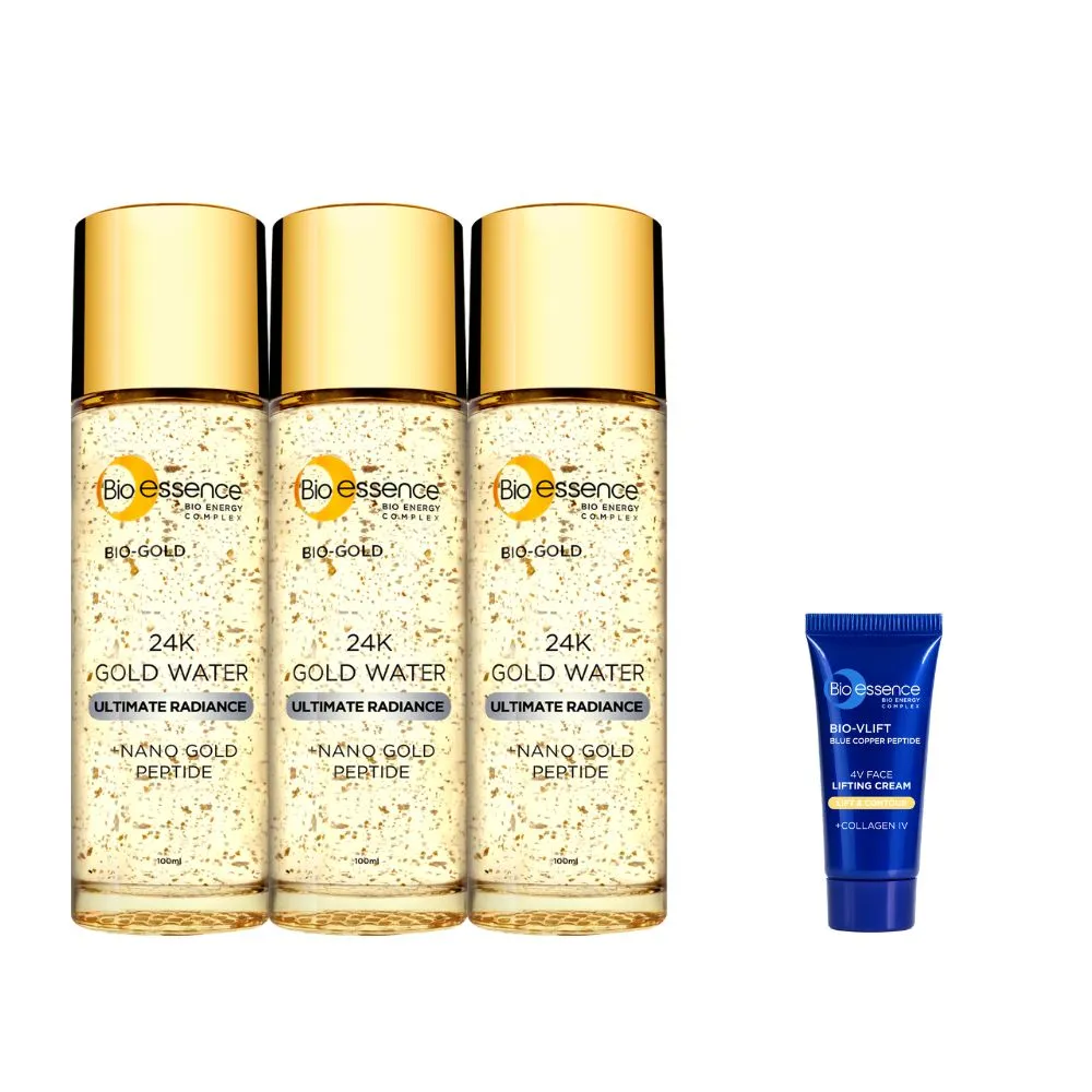 【Bio-essence 碧歐斯】新升級BIO金萃黃金精華露100ml(3入組)
