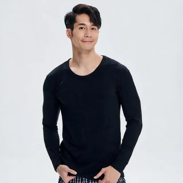 【棉花共和國】二件組 LIFE熾燒厚刷絨男圓領保暖衣 M/L/XL/XXL (厚實毛絨、鎖住溫暖、觸感親膚、穿搭有型)