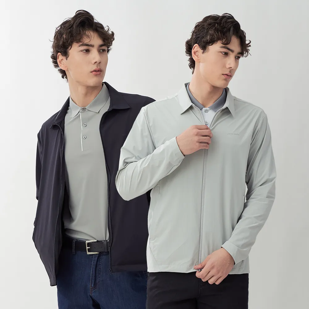 【pierre cardin 皮爾卡登】網路獨家 男款 吸濕速乾翻領休閒夾克外套(多色任選)