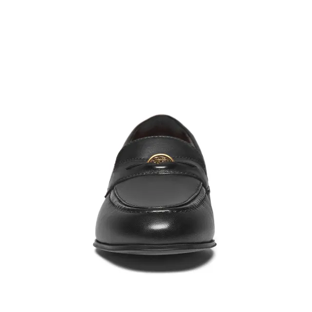 【Clarks】女鞋 Routee25 Penny 經典小圓頭金屬飾釦樂福鞋 平底鞋(CLF84911D)