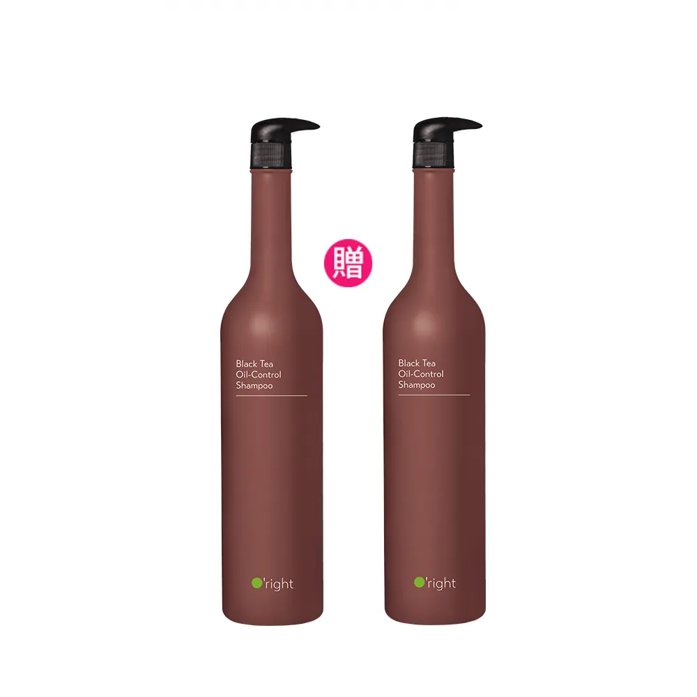 【O’right 歐萊德】沁漾紅茶控油洗髮精1000ml送1000ml(momo獨家限定)