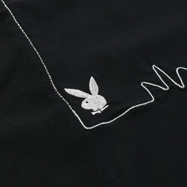 【PLAYBOY】造型壓線顯瘦A字洋裝 - 黑色