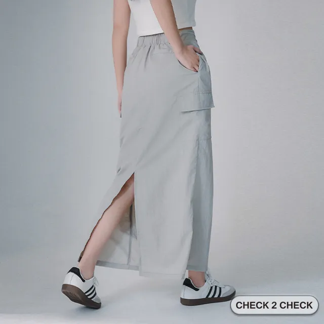 【CHECK2CHECK】HUE 刷刷工裝長裙