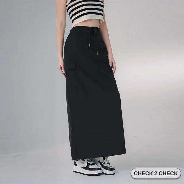 【CHECK2CHECK】HUE 刷刷工裝長裙