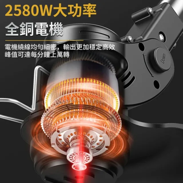 【Ogula 小倉】割草機 除草機 鋰電打草機 無線割草機（五節兩電）(全銅電機/可調節機頭/含豪華配件)
