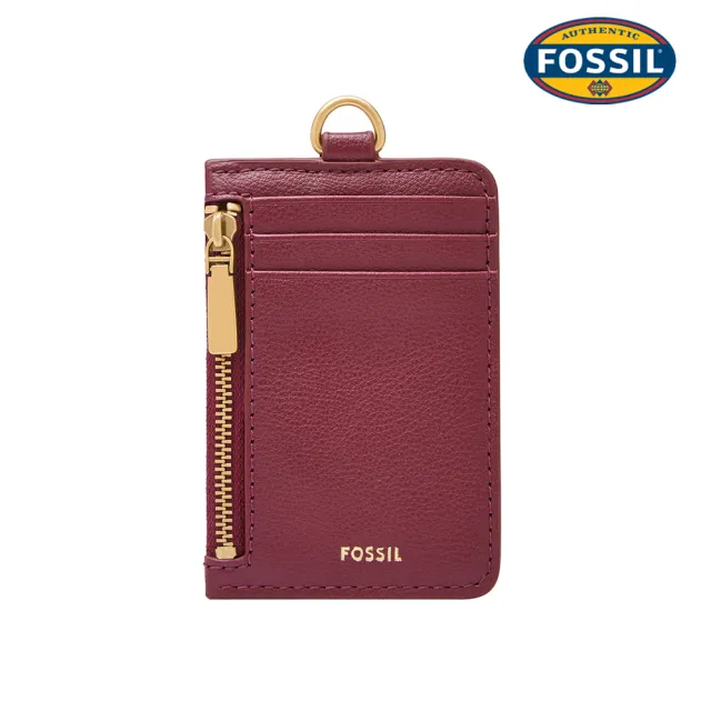 【FOSSIL】Sofia 多功能真皮附掛繩證件套卡夾 (兩色可選)