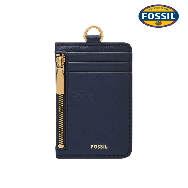 【FOSSIL】Sofia 多功能真皮附掛繩證件套卡夾 (兩色可選)