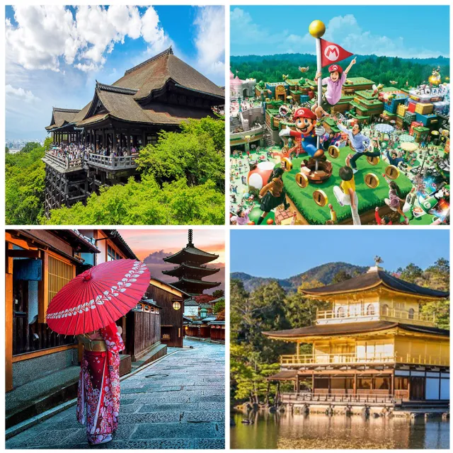 【喜鴻假期】京都慢旅５日★環球影城、和服體驗、合掌村、金閣寺、奈良、錦市場、燒肉吃到飽