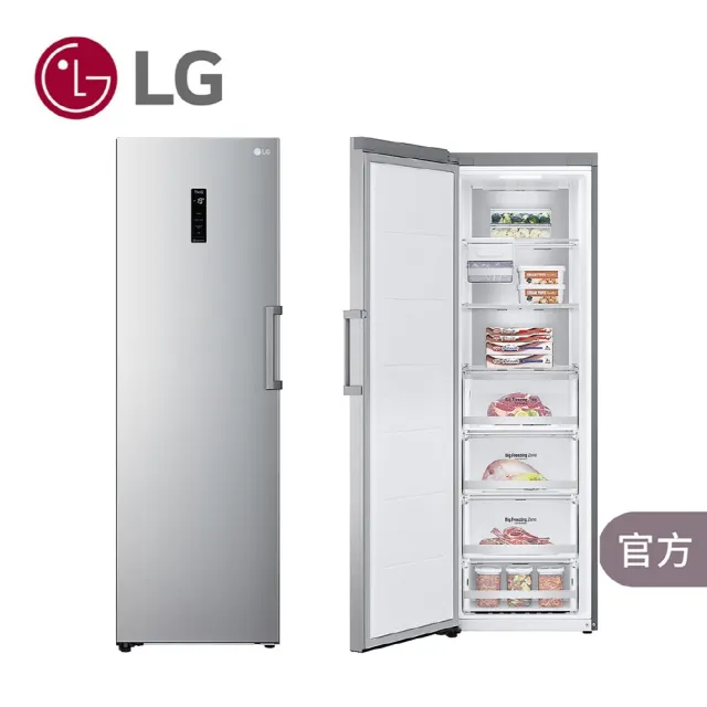 【LG 樂金】家電快配324公升WiFi變頻直立式由右至左開冷凍櫃(GR-FL40MS)