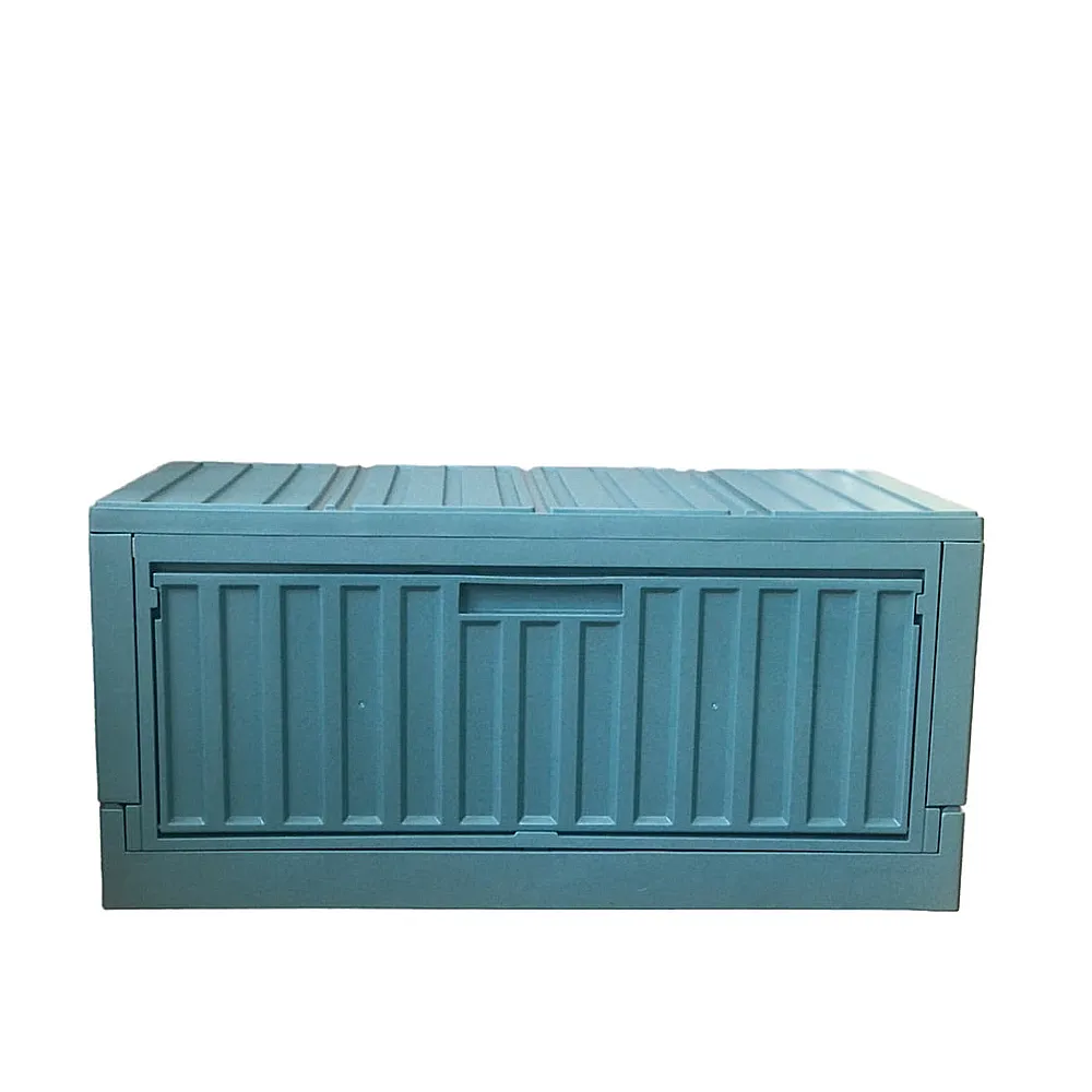 【真心良品】SHUTER樹德 莫爾貨櫃屋側開組裝收納箱45L-2入(年終大掃除、衣物棉被、工業風露營箱、FB6432S)