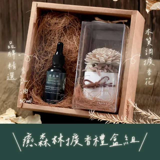 【The Forest 癒森林】經典森林原木擴香花禮盒含30ml品牌香氛油(送禮禮盒/居家香氛/生日禮物/精油香水)