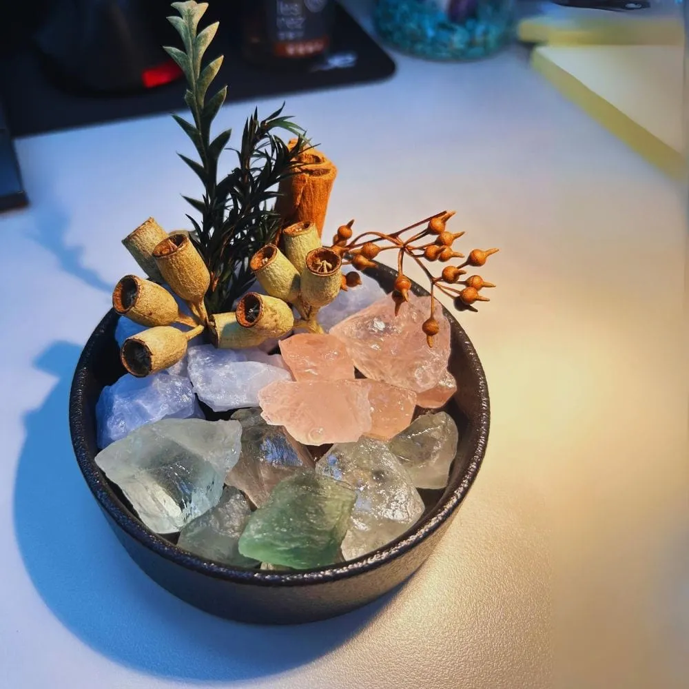 【Les nez 香鼻子】水晶香氛能量寶盒禮盒組(運財、愛情、和諧、療癒、悟性、智慧 母親節禮物)