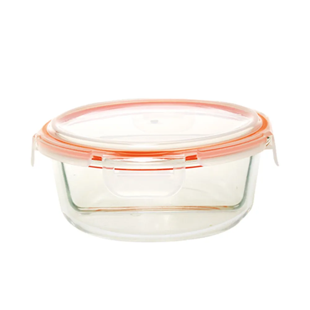 【TSL 新潮流】圓形2格玻璃保鮮盒950ml(TSL-121D)