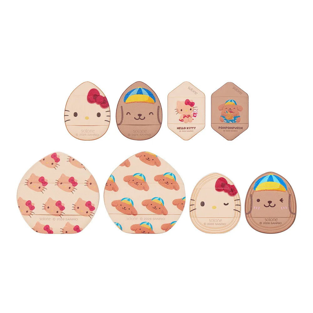 【Solone】Sanrio X Solone烤焦粉撲全套組