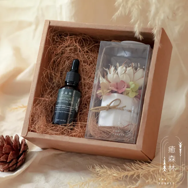 【The Forest 癒森林】春暮里擴香花禮盒含30ml品牌香氛油(送禮禮盒/居家香氛/生日禮物/精油香水)
