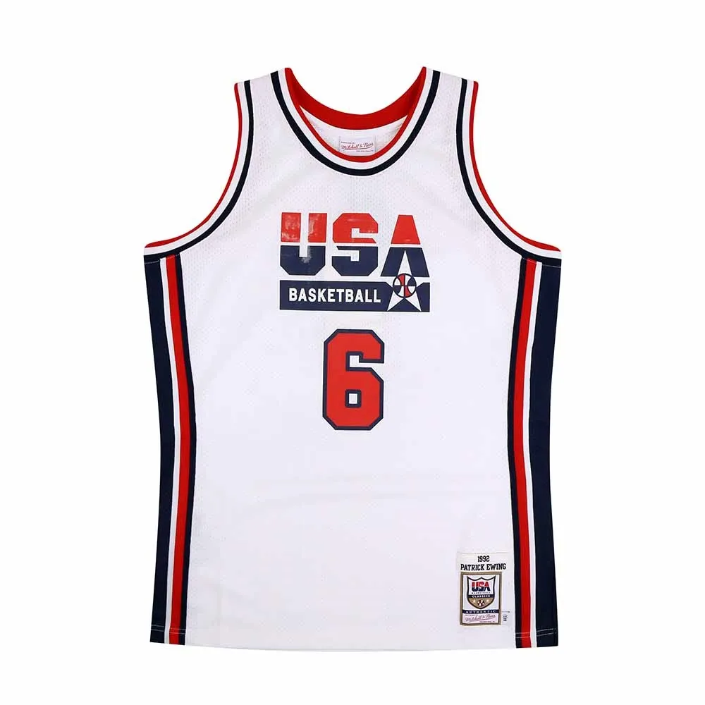 【NBA】M&N Authentic球員版復古球衣 92 Dream Team #6 Patrick Ewing 白(AJY4AC19090-USAWHIT92PEW)